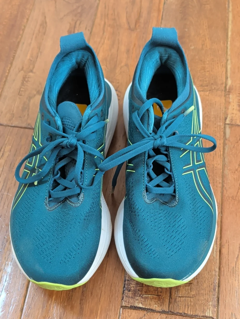 Asics Gel Nimbus 25 Ink Teal Lime Running Shoes